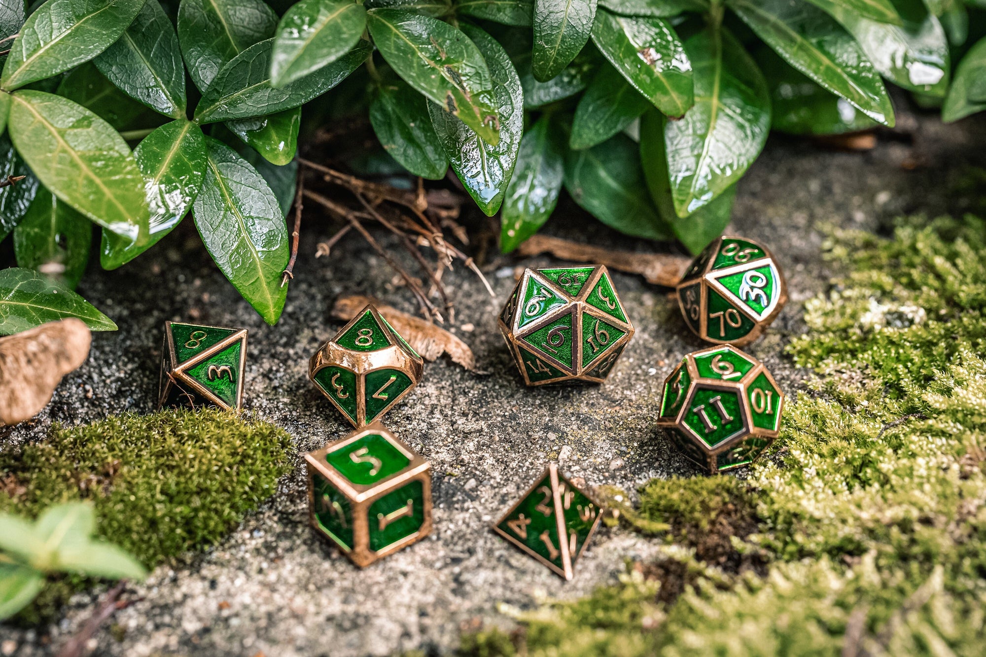 Kobold Metal Dice - Burnished Green