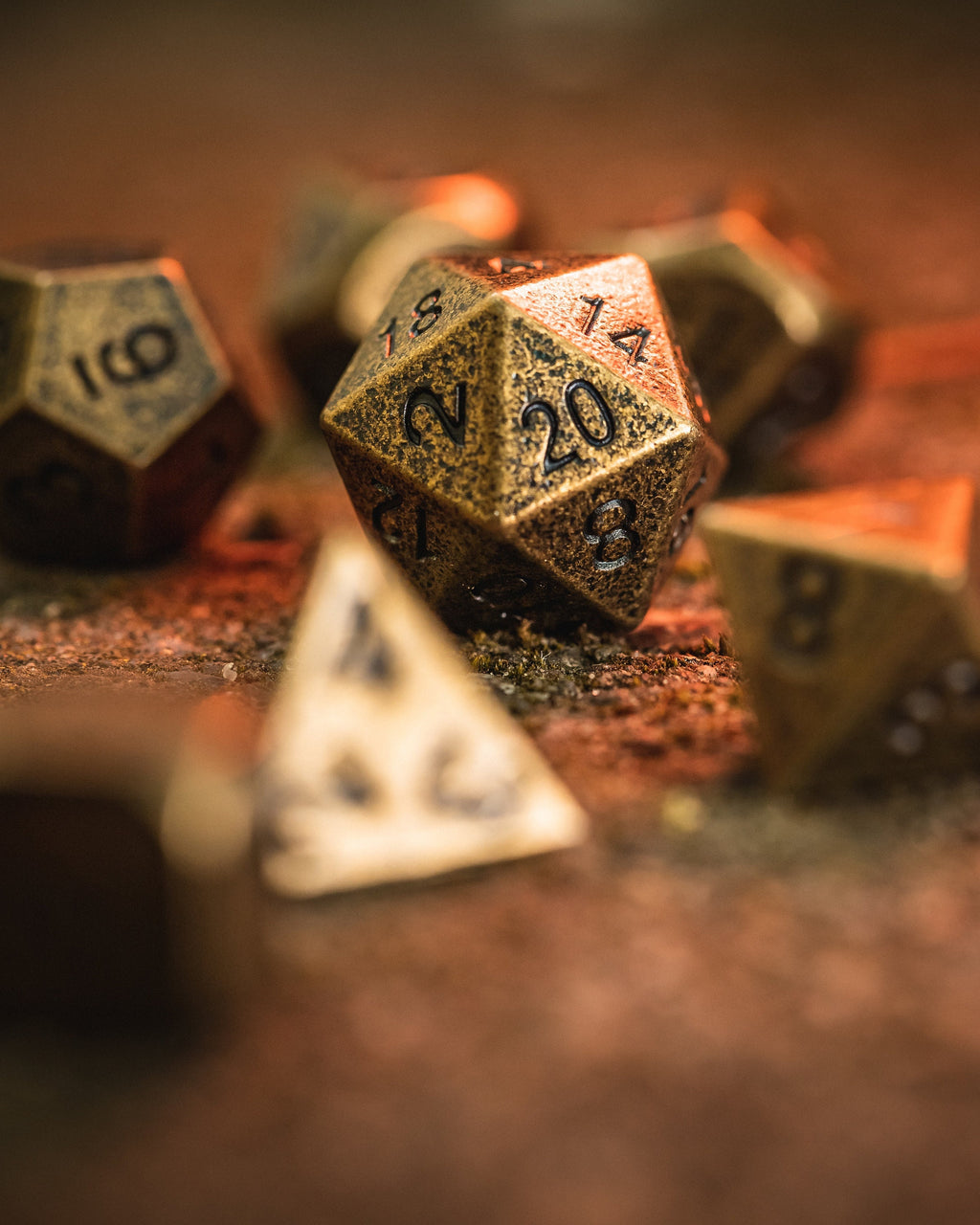 Kobold Metal Dice - Ancient Gold