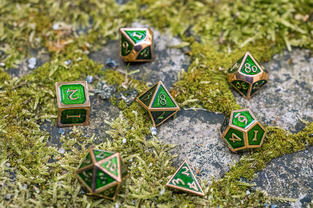 Kobold Metal Dice - Burnished Green