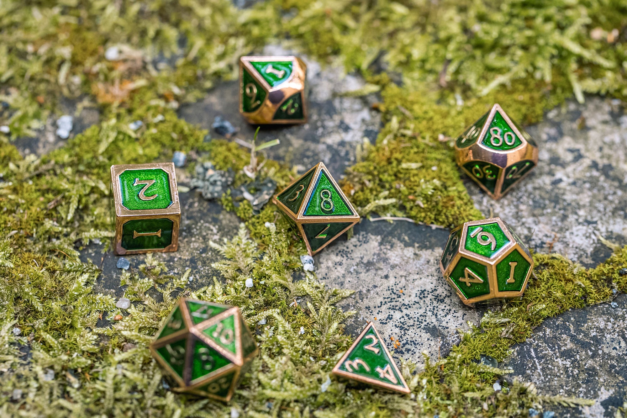Kobold Metal Dice - Burnished Green