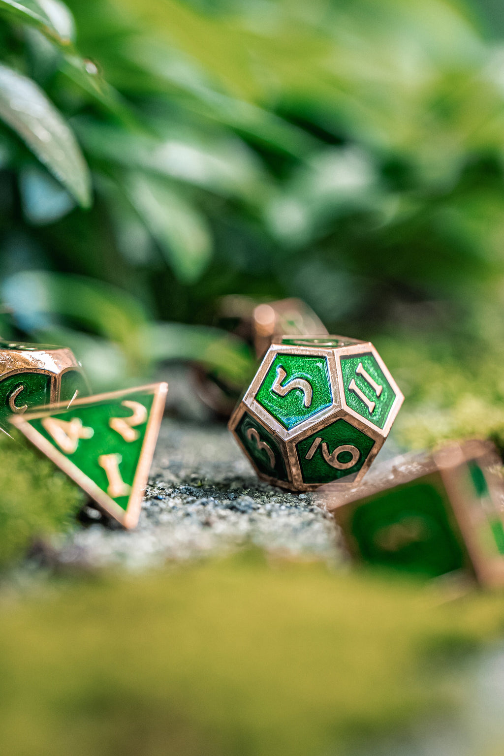 Kobold Metal Dice - Burnished Green