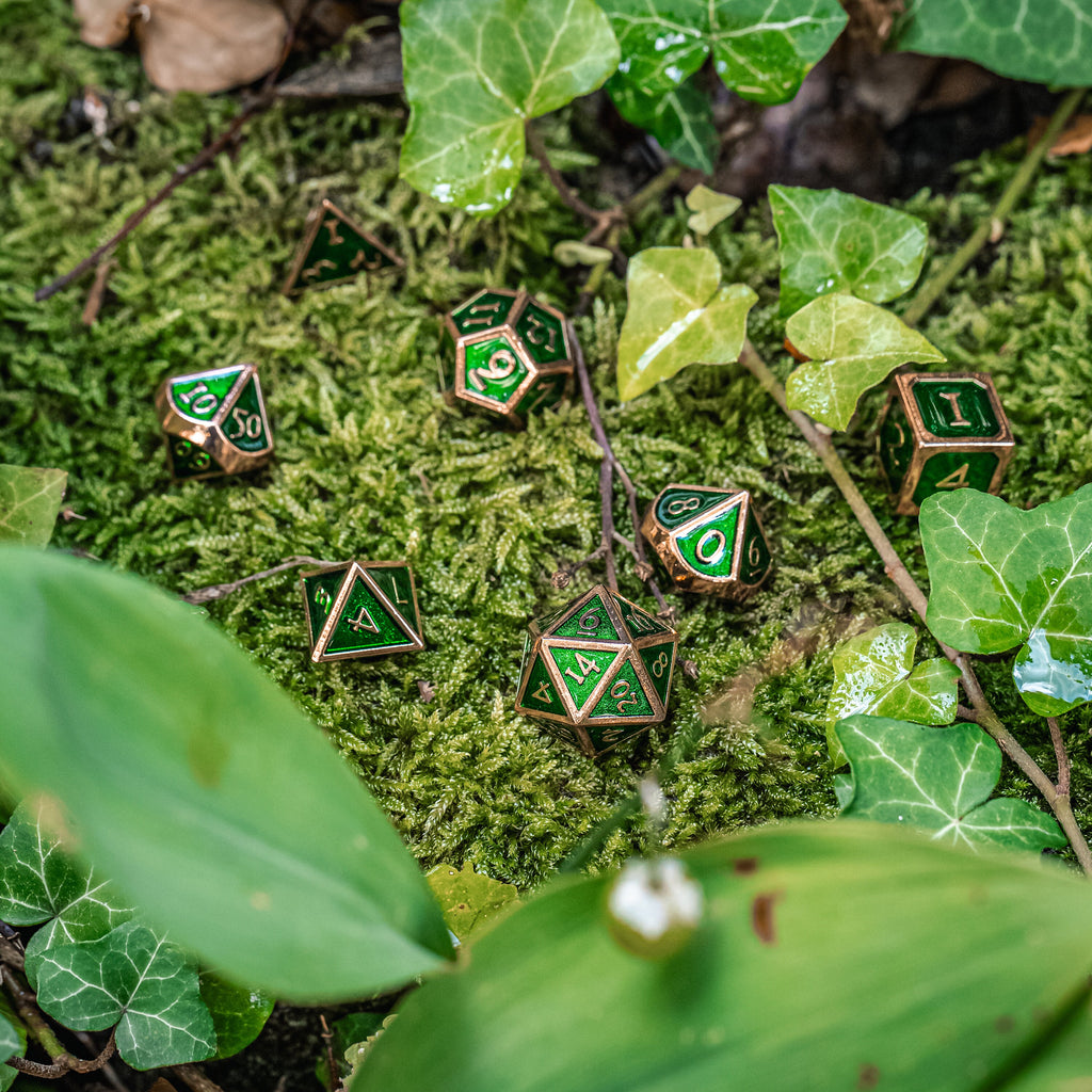 Kobold Metal Dice - Burnished Green