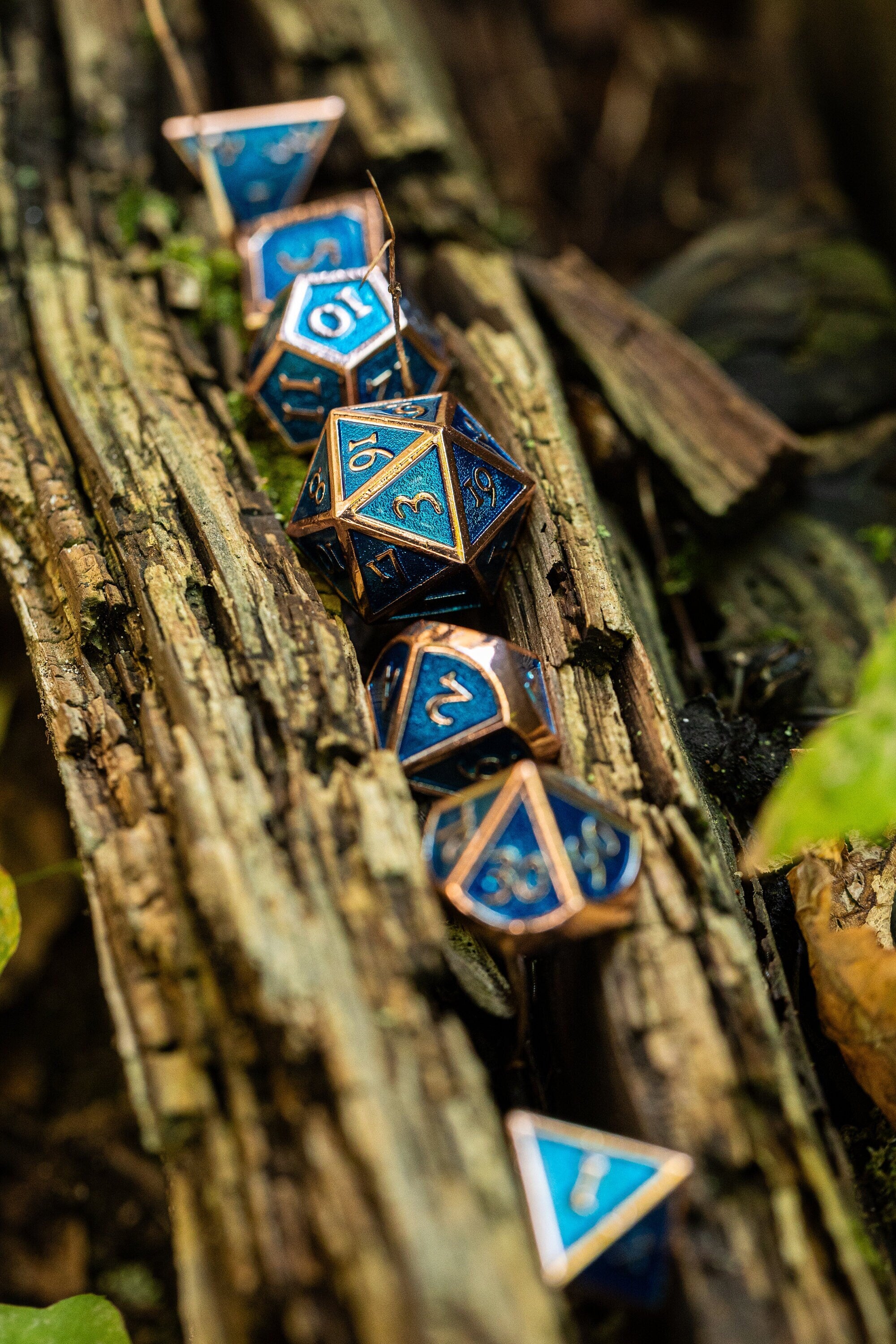 Kobold Metal Dice - Burnished Blue