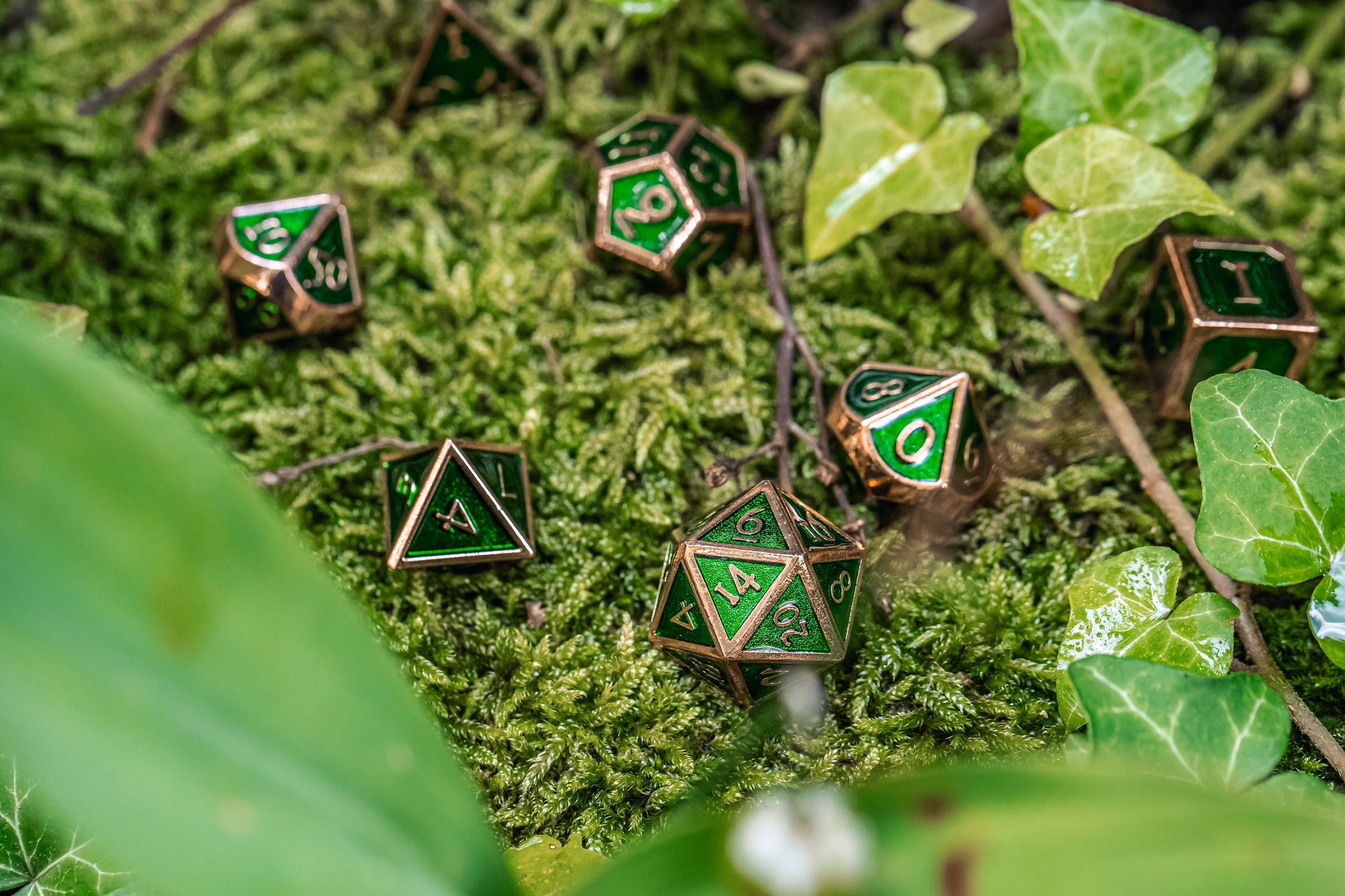 Kobold Metal Dice - Burnished Green