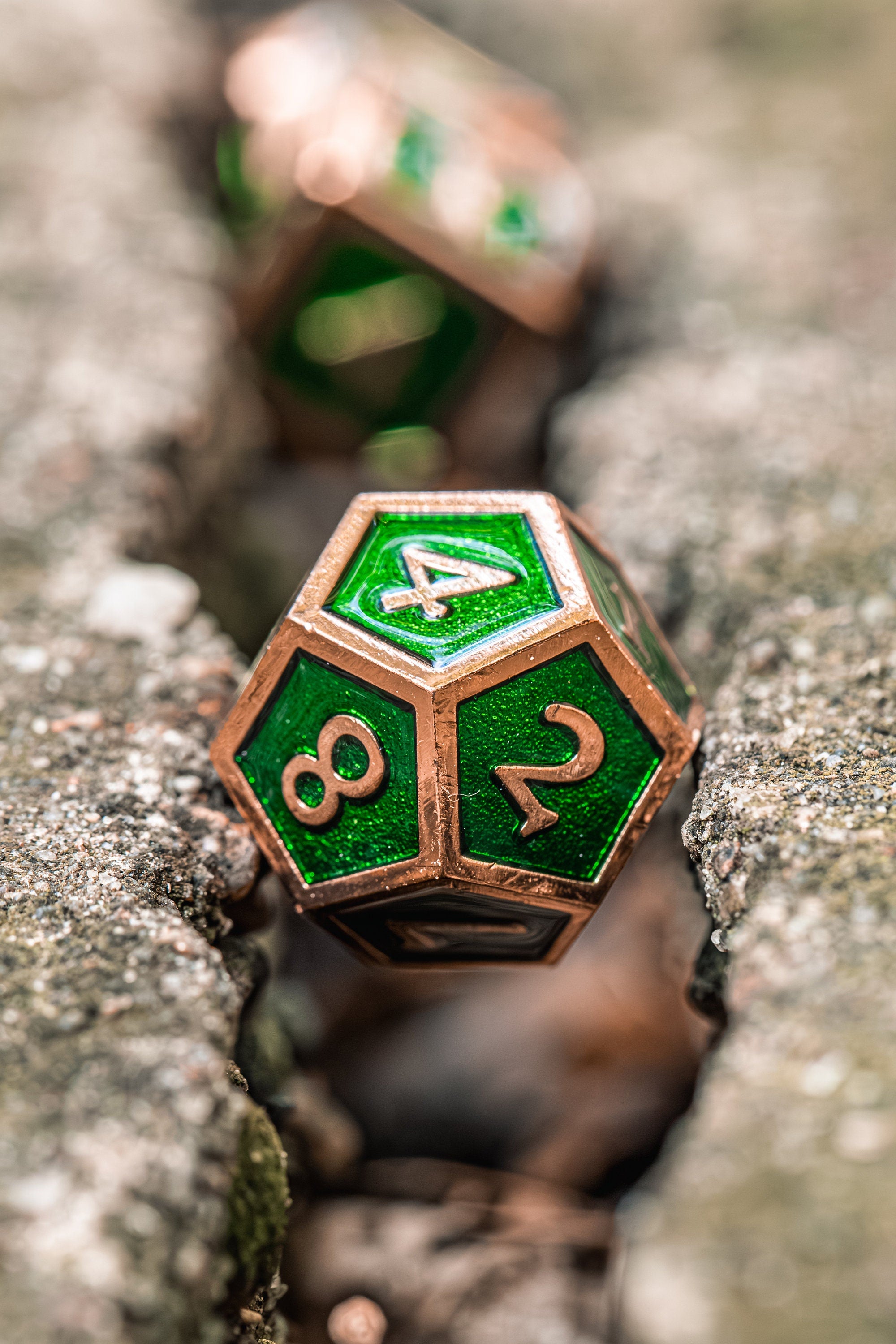 Kobold Metal Dice - Burnished Green