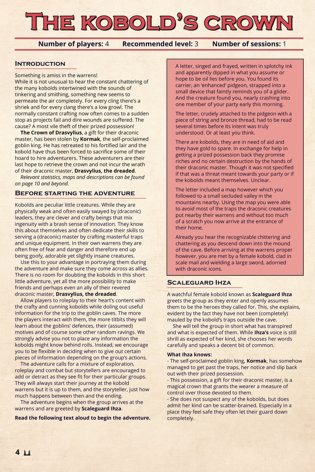 The Kobold's Crown - D&D 5th Edition Oneshot